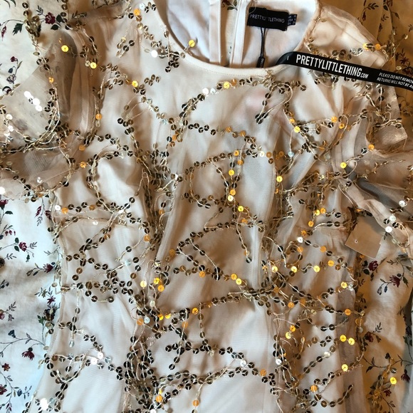 Rose gold sequence body con party dress - Picture 3 of 5